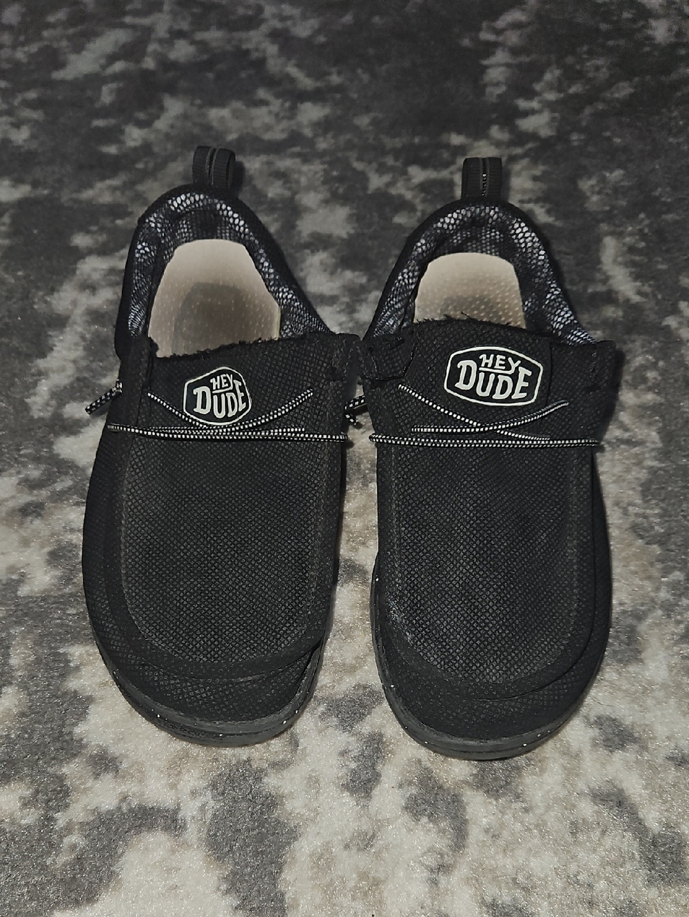 Hey Dude Kids Black Slip-On Sneakers Size 6